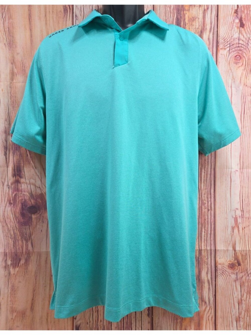 Under Armour Mens HeatGear Polo Large Teal Loose Fit